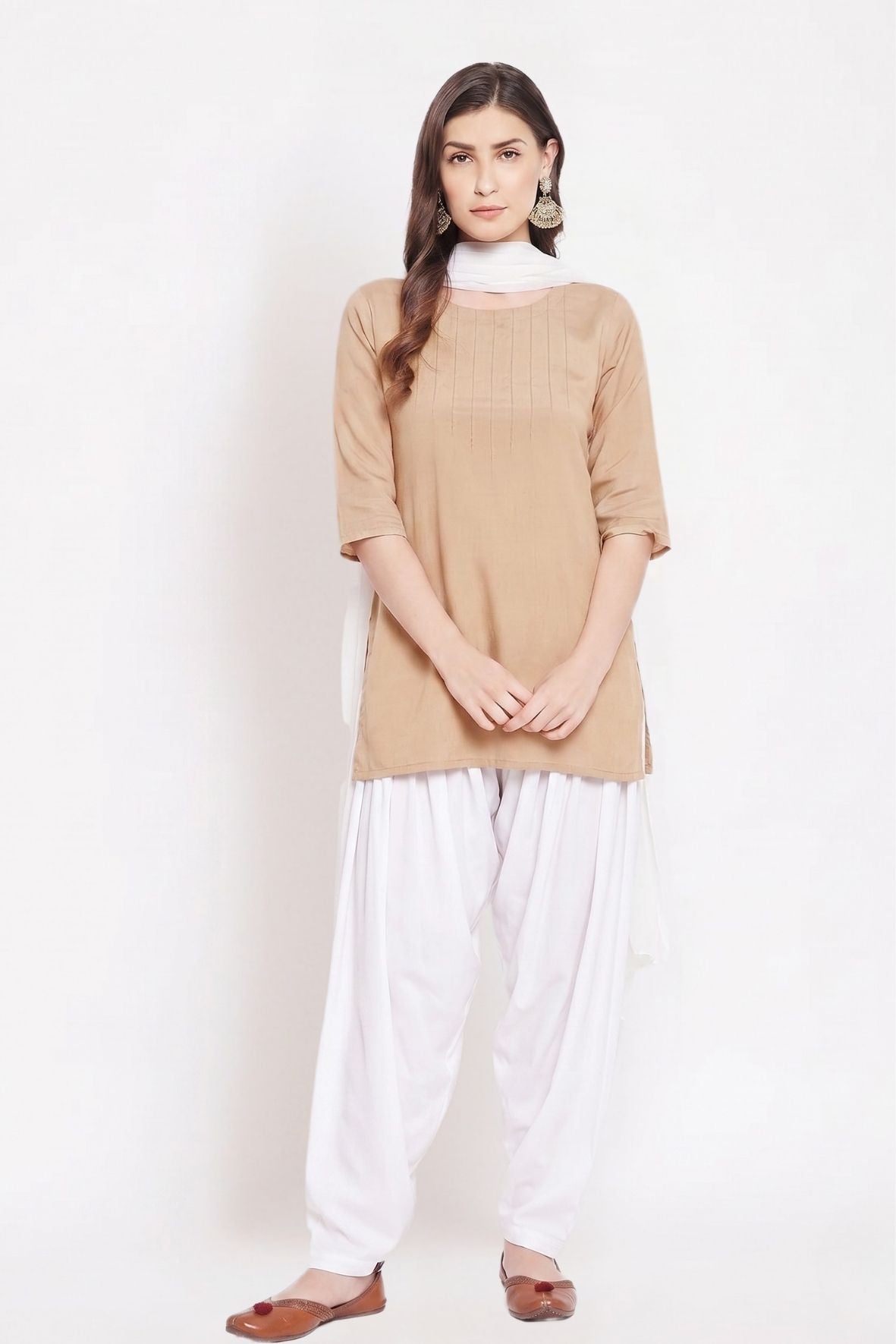 White Rayon Plain Patiala(No Duppatta)