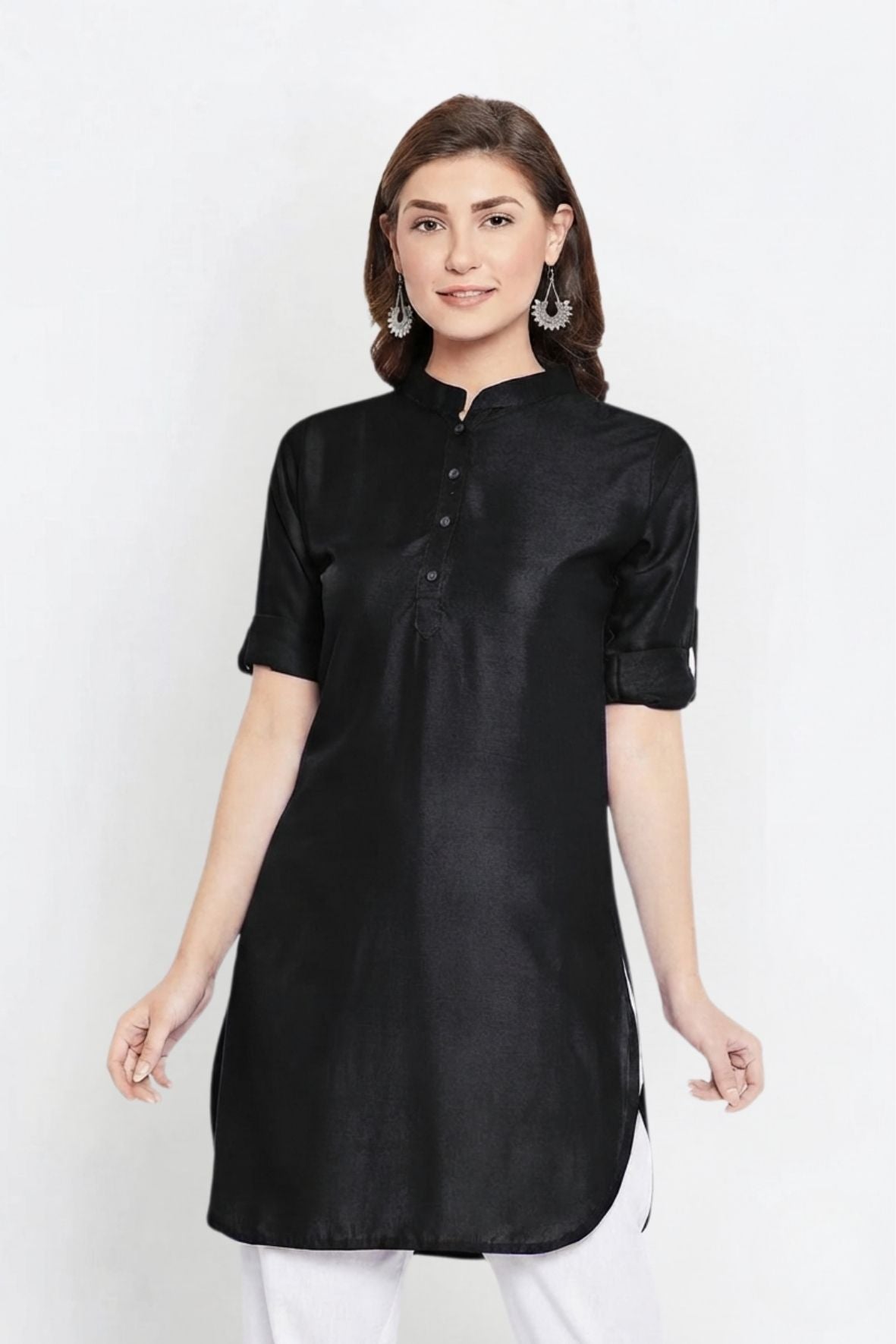 Black Solid Color Kurti