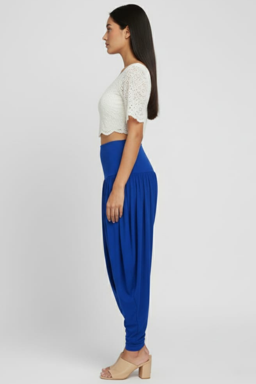 Royal Blue Viscose Plain Dhoti