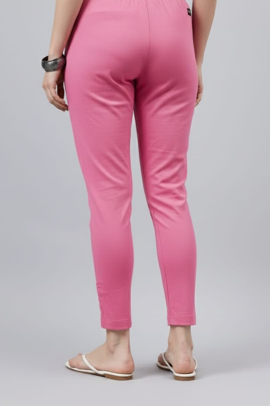 Peach Regular Fit Potli Pants