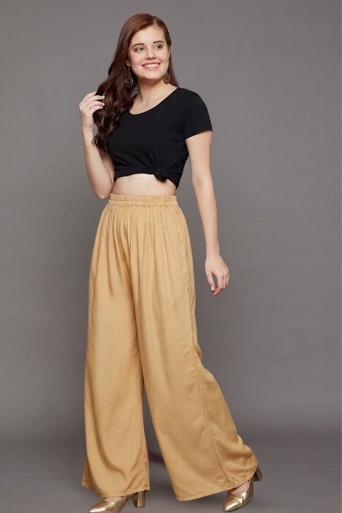 Skin Plain Rayon Palazzo