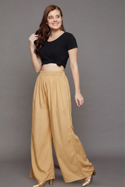 Skin Plain Rayon Palazzo