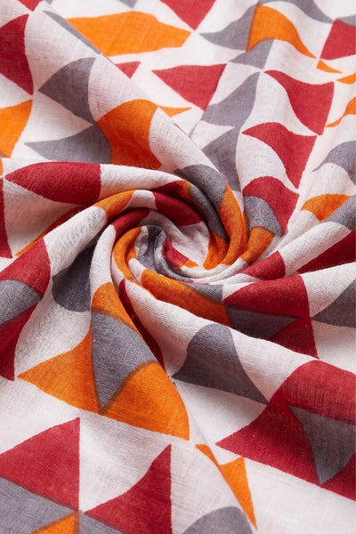 Multicolour Geometric Pattern Printed Cotton Patiala with Dupatta