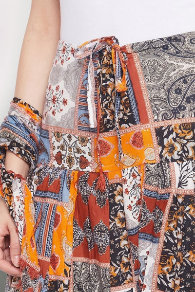 Patch work Printed Cotton Patiala with Dupatta