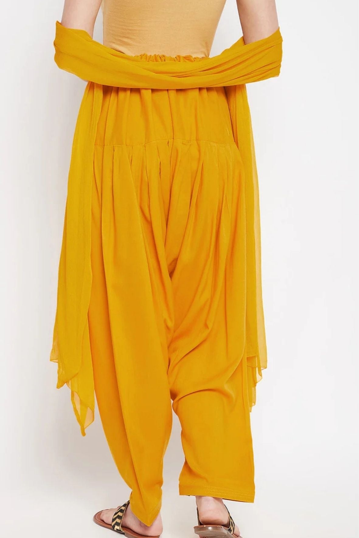 Mustard Rayon Plain Patiala(No Duppatta)