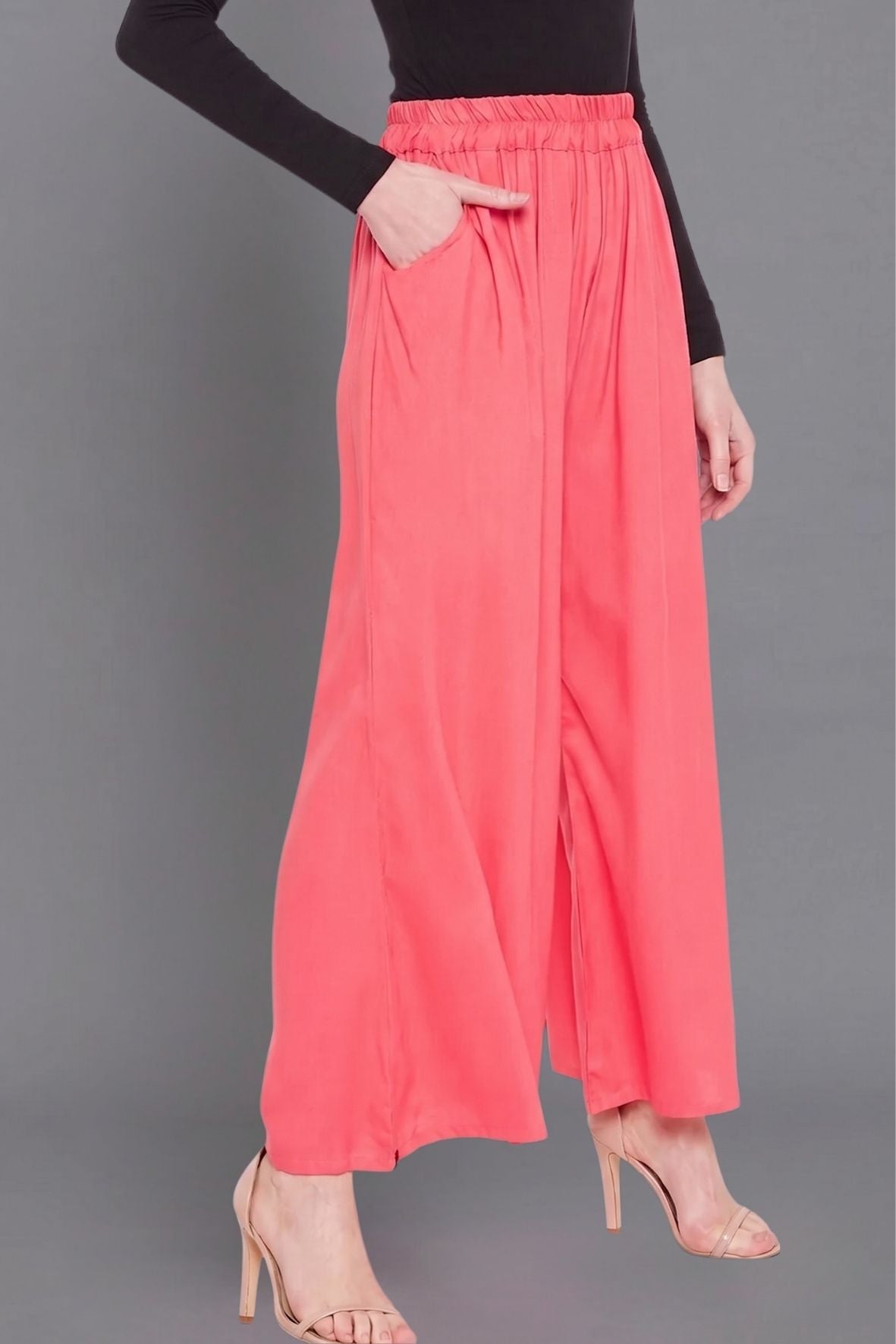 Peach Rayon Palazzo