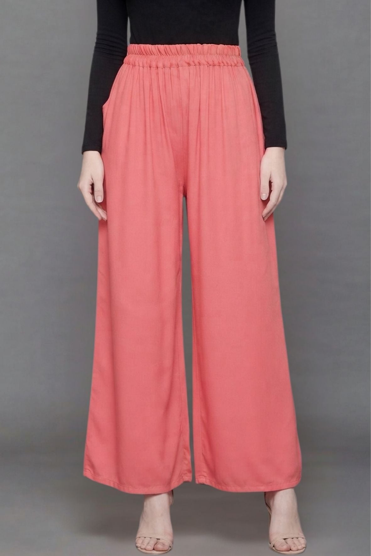 Peach Rayon Palazzo