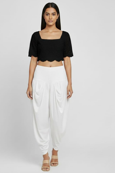 Black Viscose Plain Dhoti