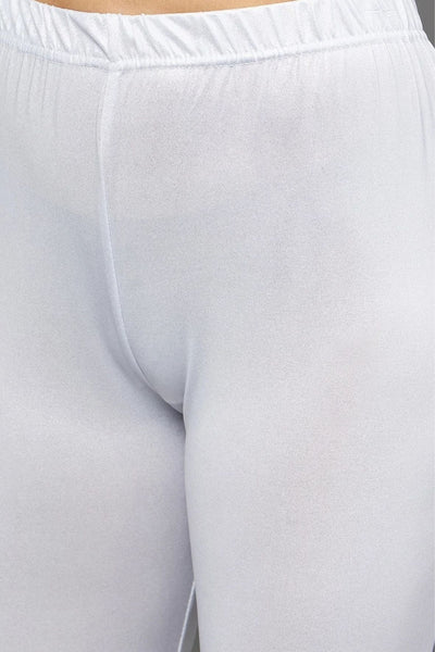 Silver Shimmer Leggings - Ankle Length