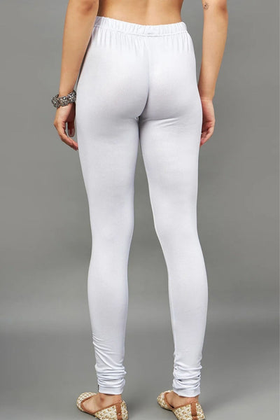 Silver Shimmer Leggings - Ankle Length