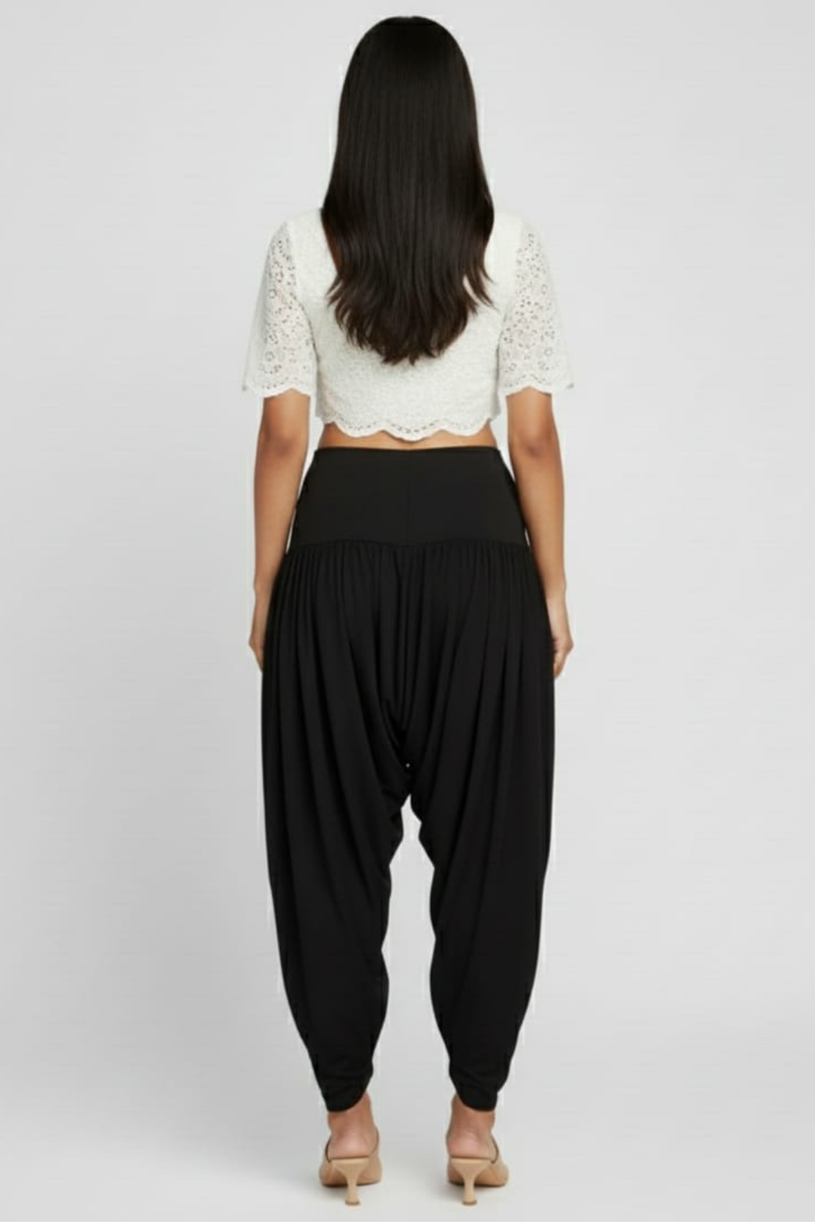 Black Viscose Plain Dhoti