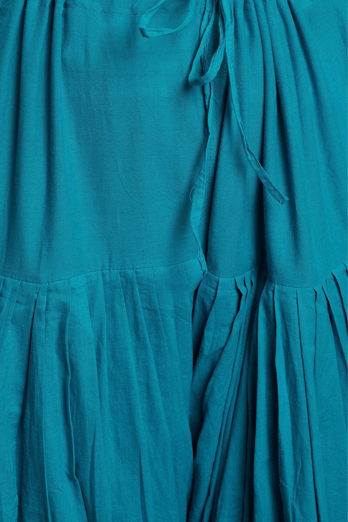 Rama Green Cotton Plain Patiala with Dupatta