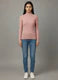 Blue Hi-Neck Crop Top for Women