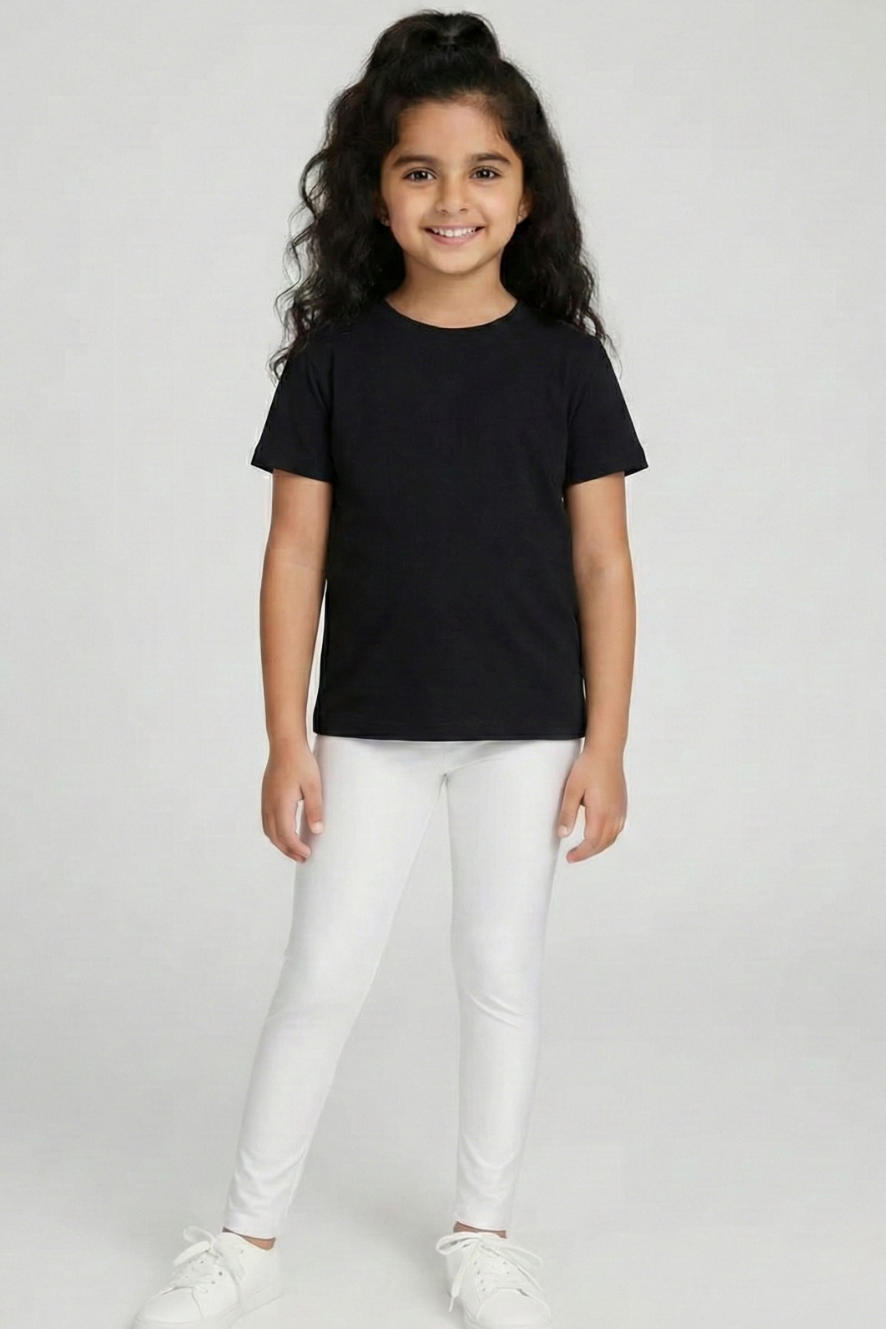 White Metallic Leggings