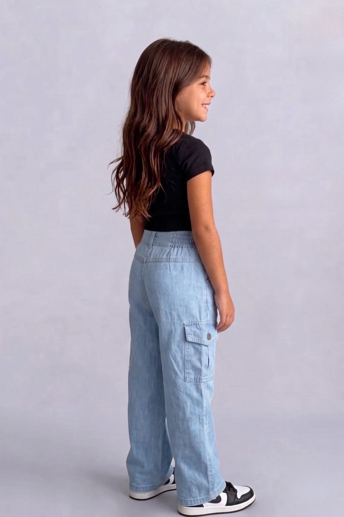 Girls Ice Denim cargo