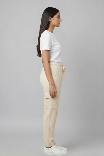 Women’s Cream Cargo Pants
