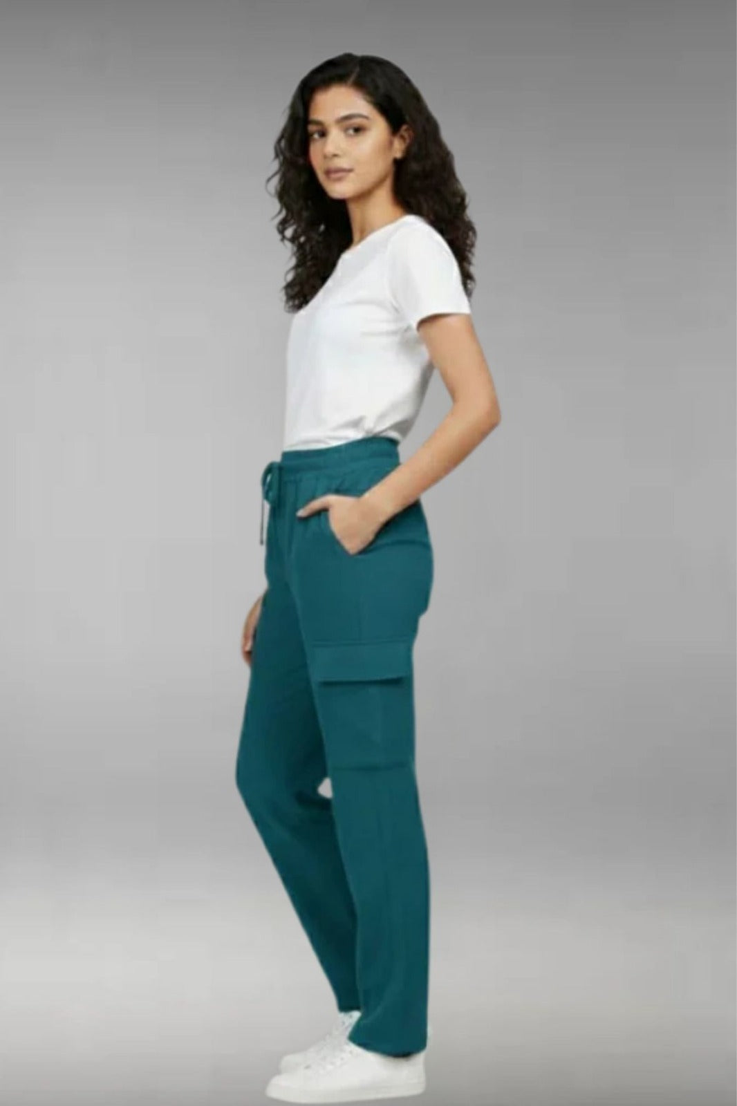 Women’s Bottle Green Cargo Pants