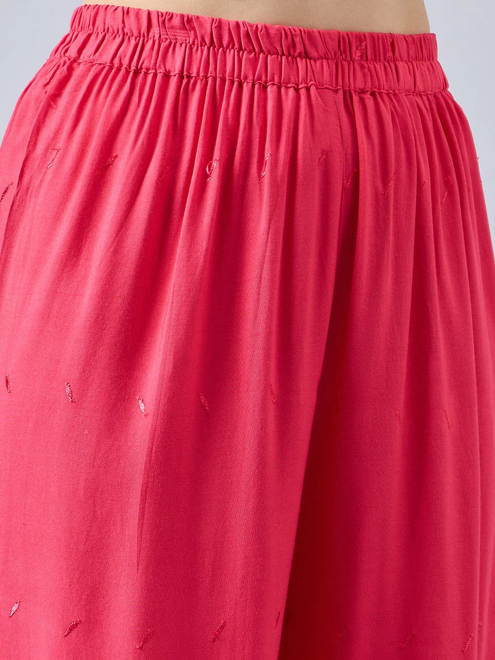 Peach Chikankari Palazzo