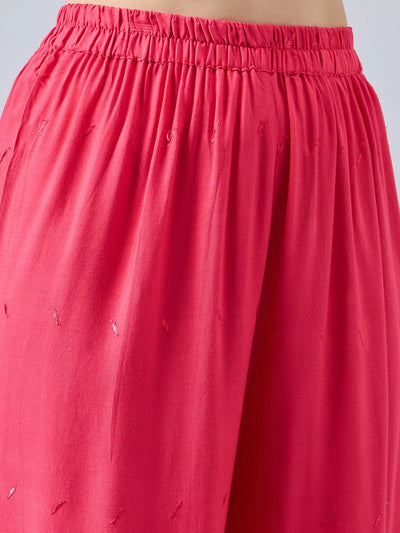 Peach Chikankari Palazzo