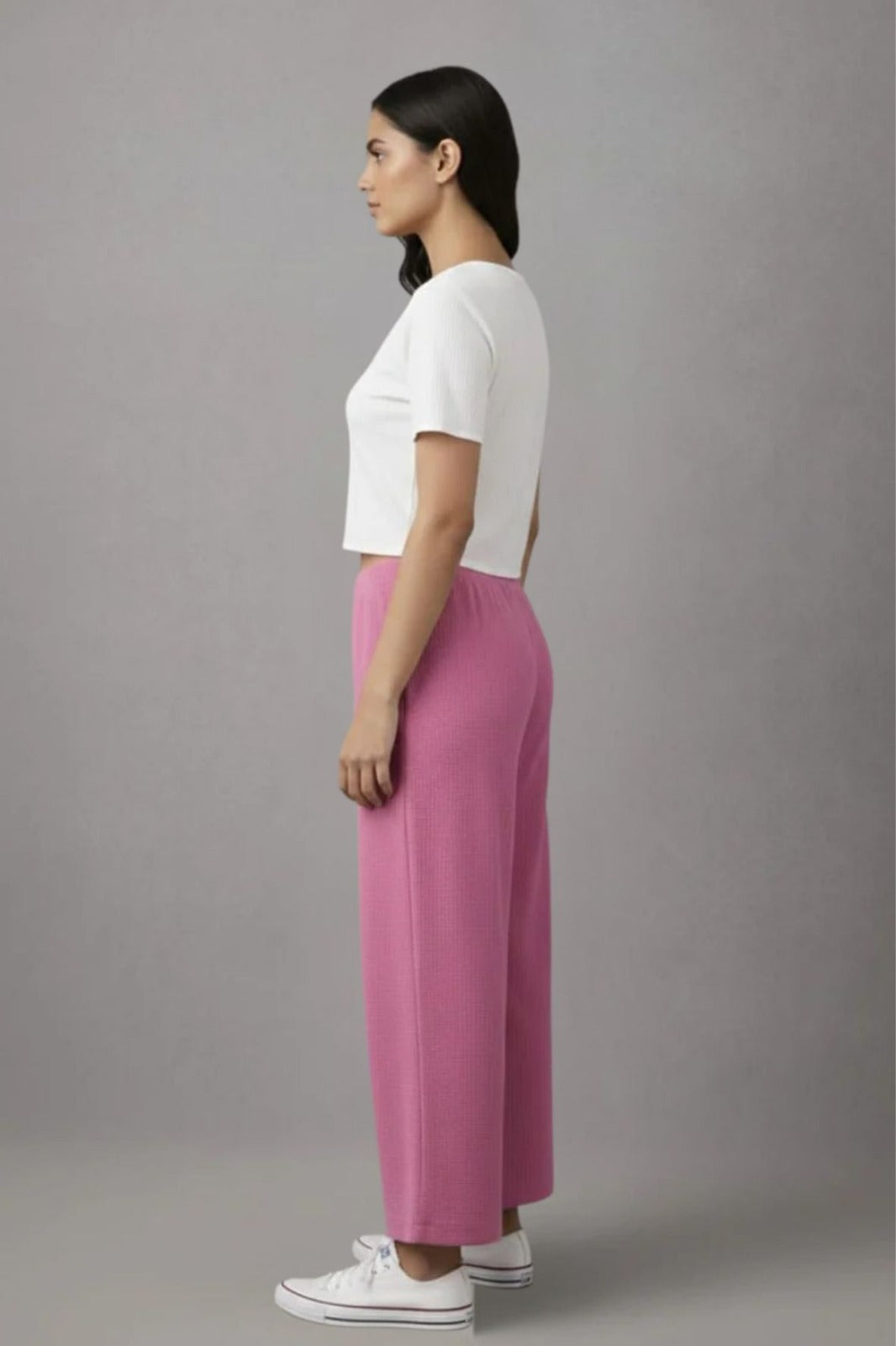 Pink Zara Rib Palazzo