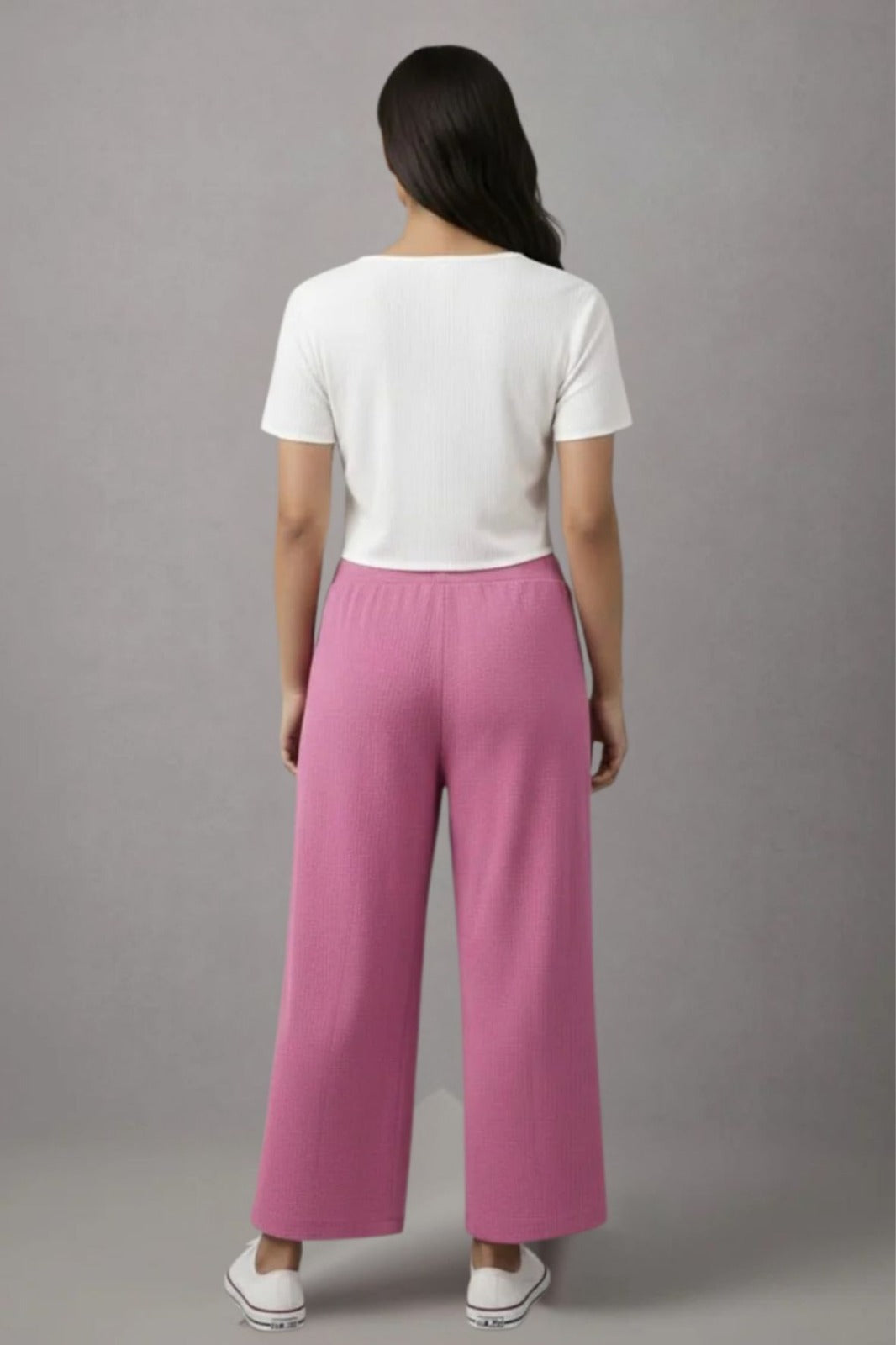 Pink Zara Rib Palazzo