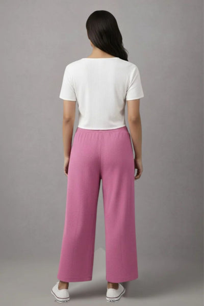 Pink Zara Rib Palazzo