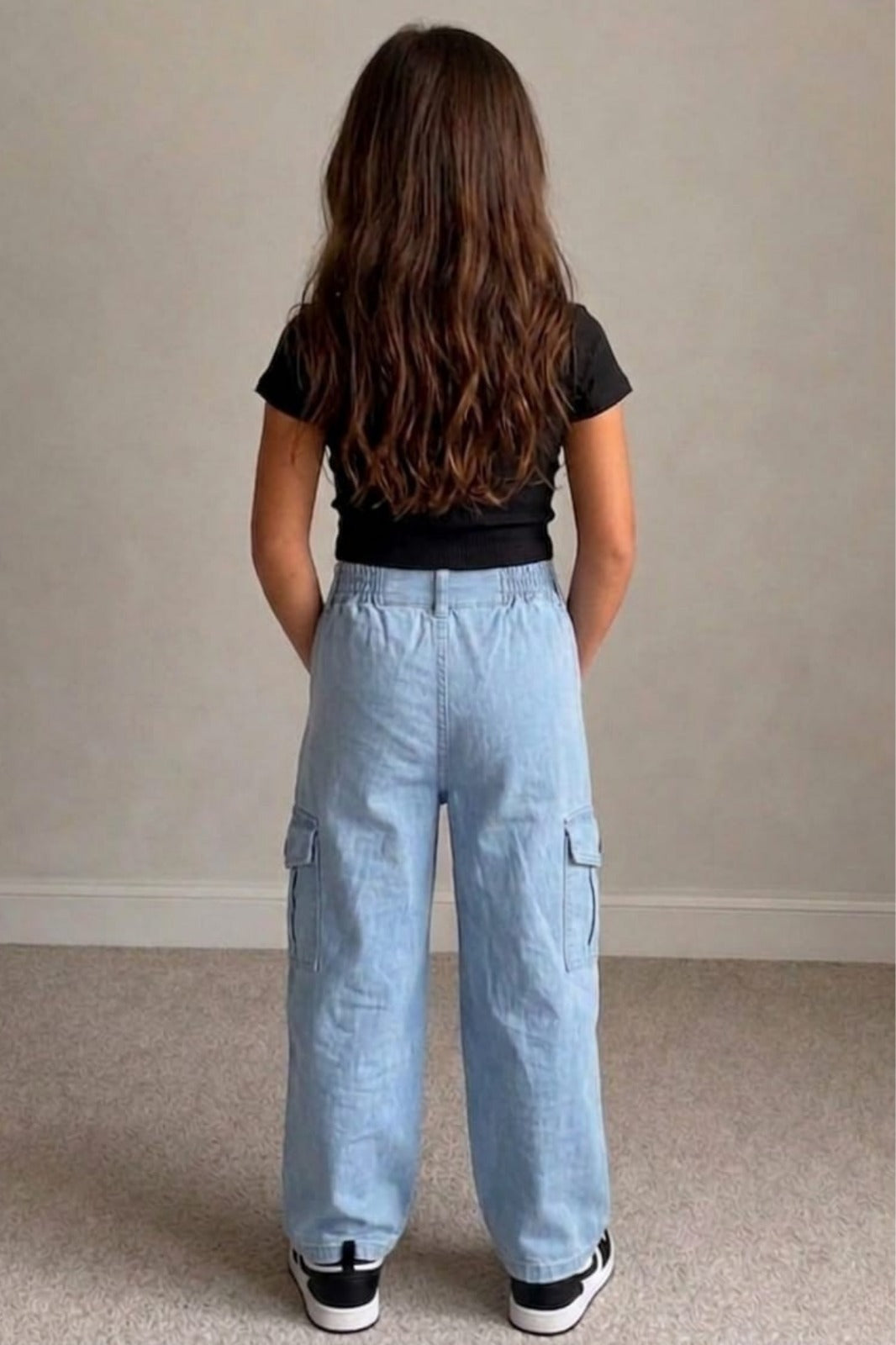 Girls Ice Denim cargo