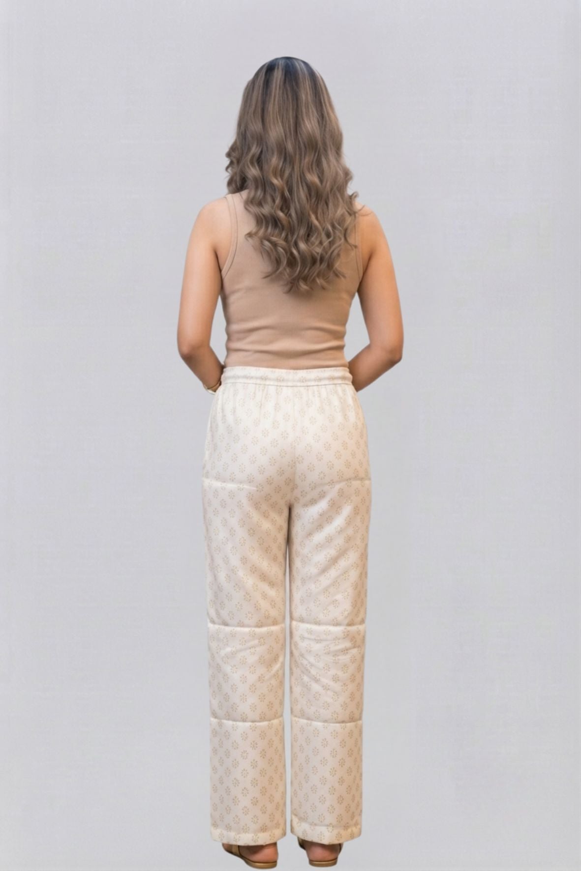 Ivory Micro Dot Printed Palazzo