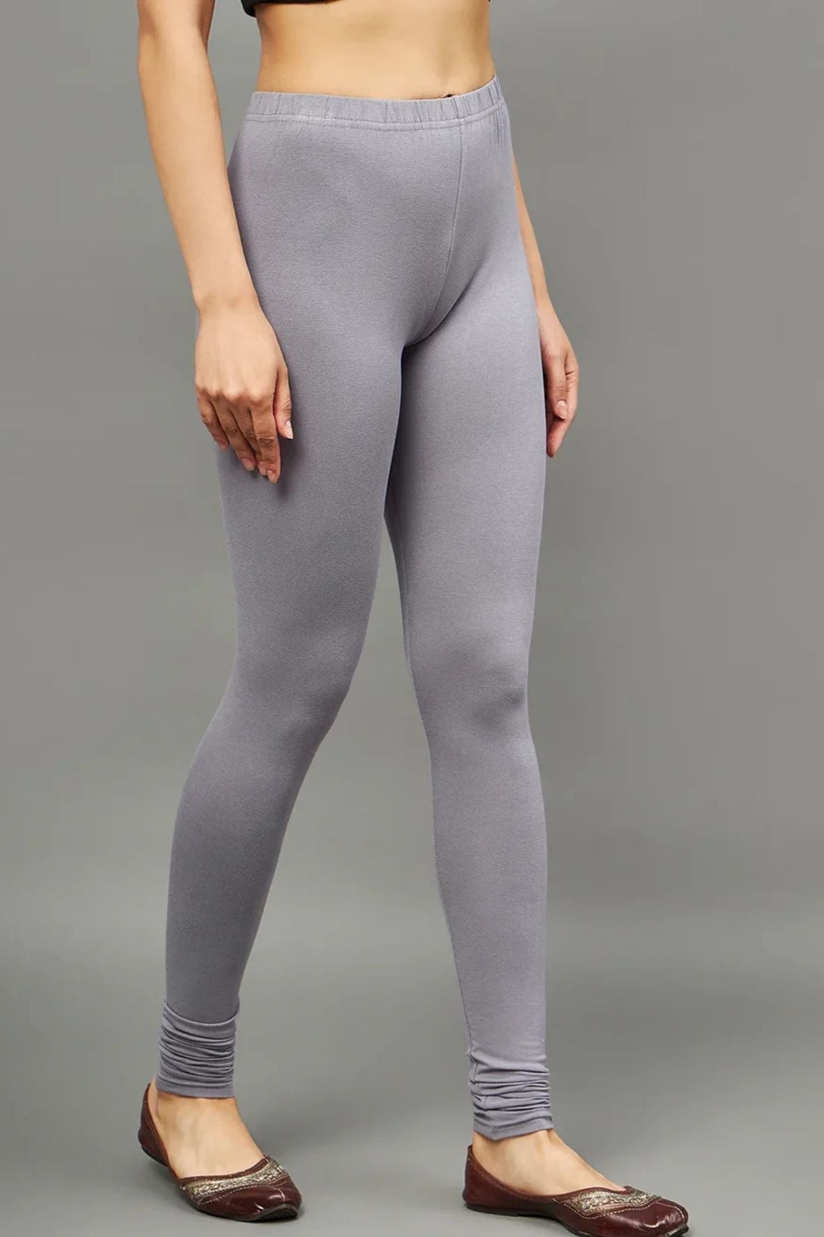 Light Grey Viscose Ankle Legging