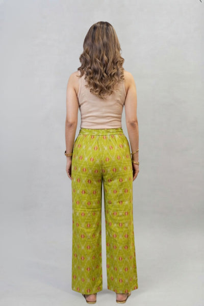 Lime Ikat  Printed Palazzo
