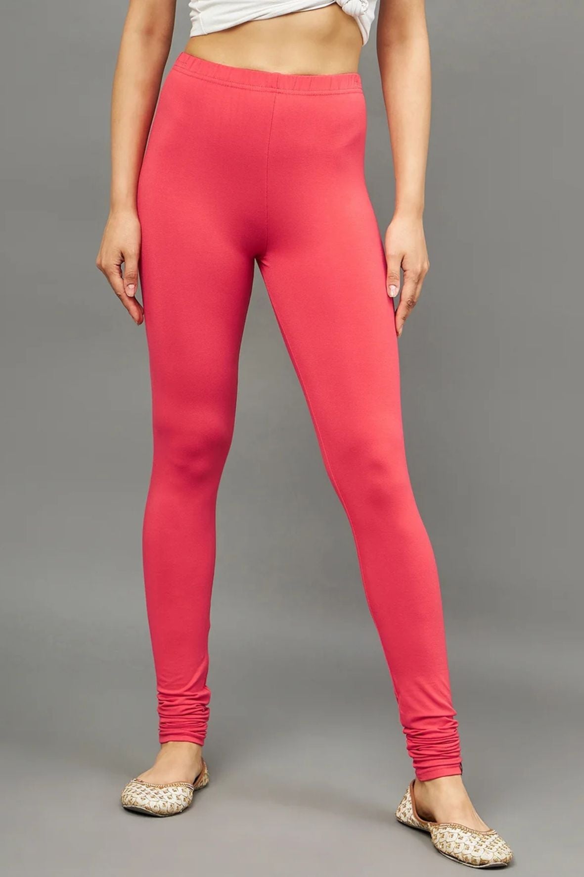 Peach Viscose Chudidar Leggings