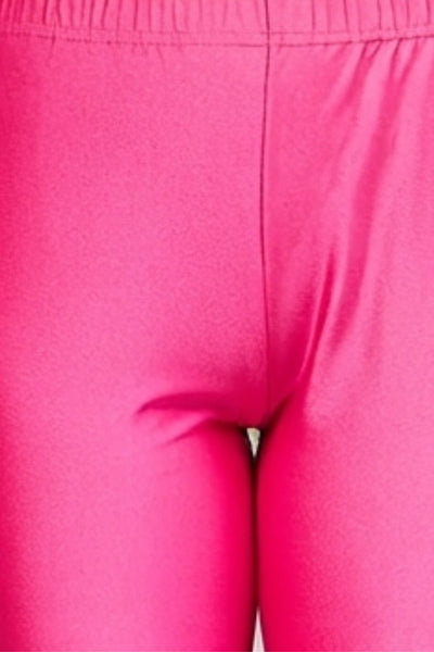 Rani Pink Metallic Leggings - Chudi Length