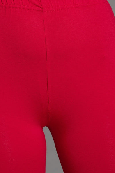 Apple Red Viscose Chudidar Leggings