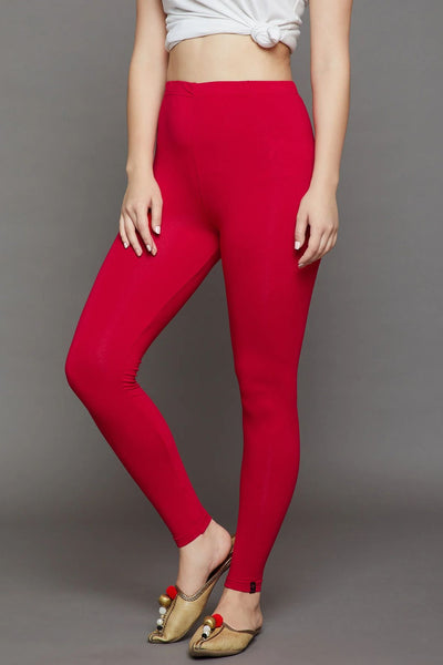 Apple Red Viscose Chudidar Leggings