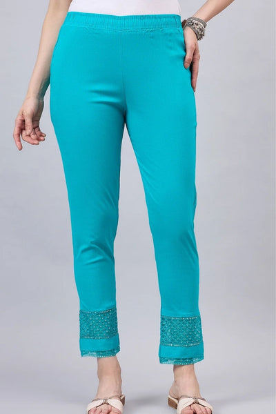 Rama Green Sequin Lace Pants