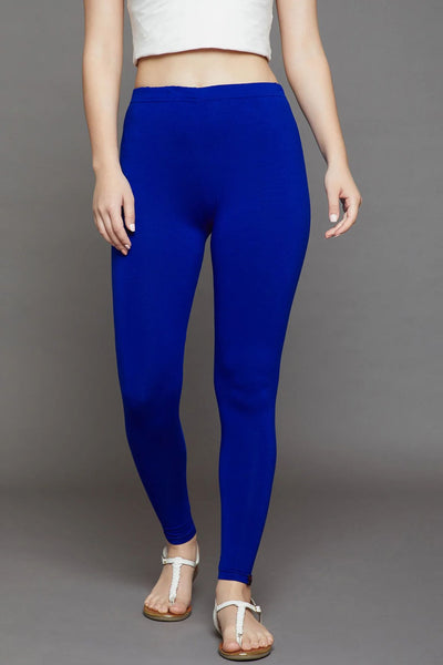 Royal Blue Viscose Ankle Legging