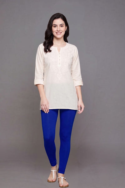 Royal Blue Viscose Ankle Legging