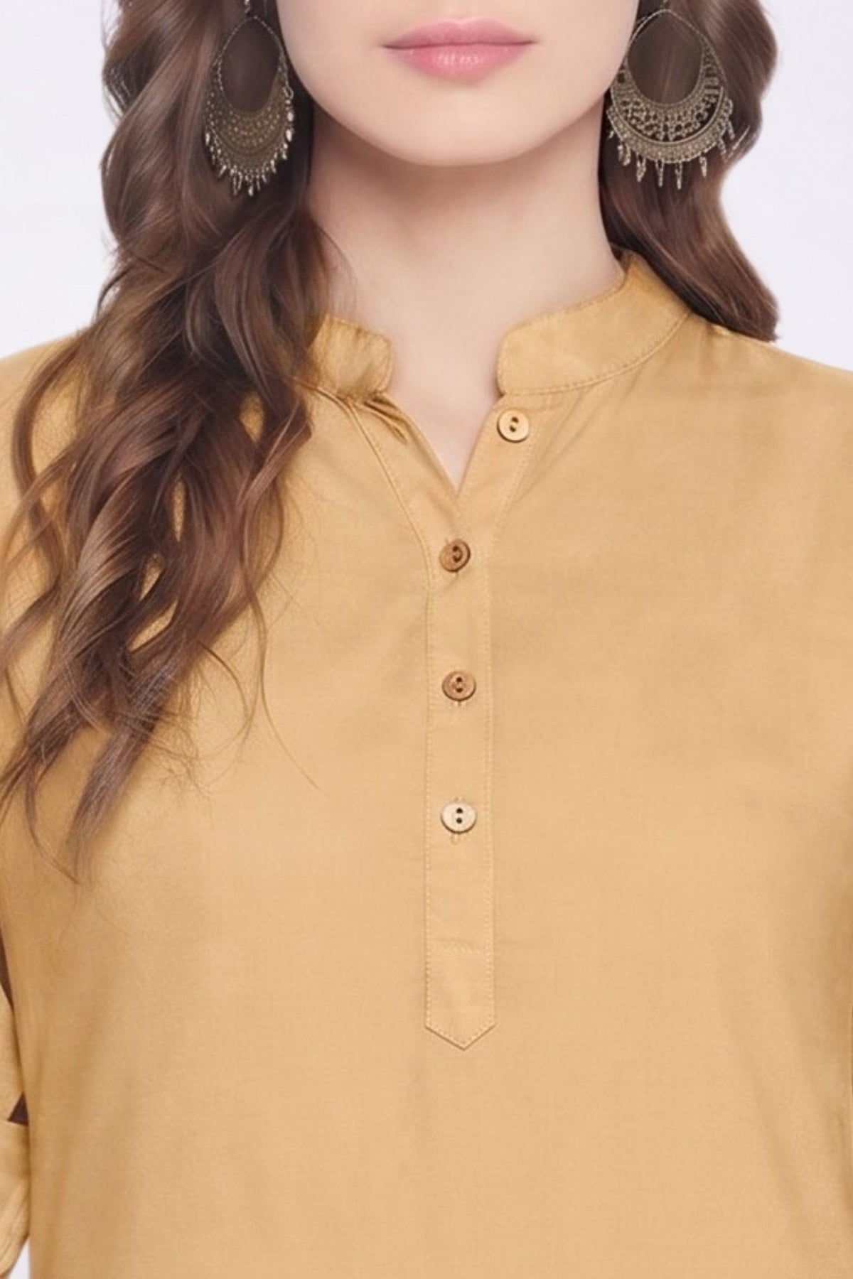 Skin Solid Coloured Short Kurti - 32" Length