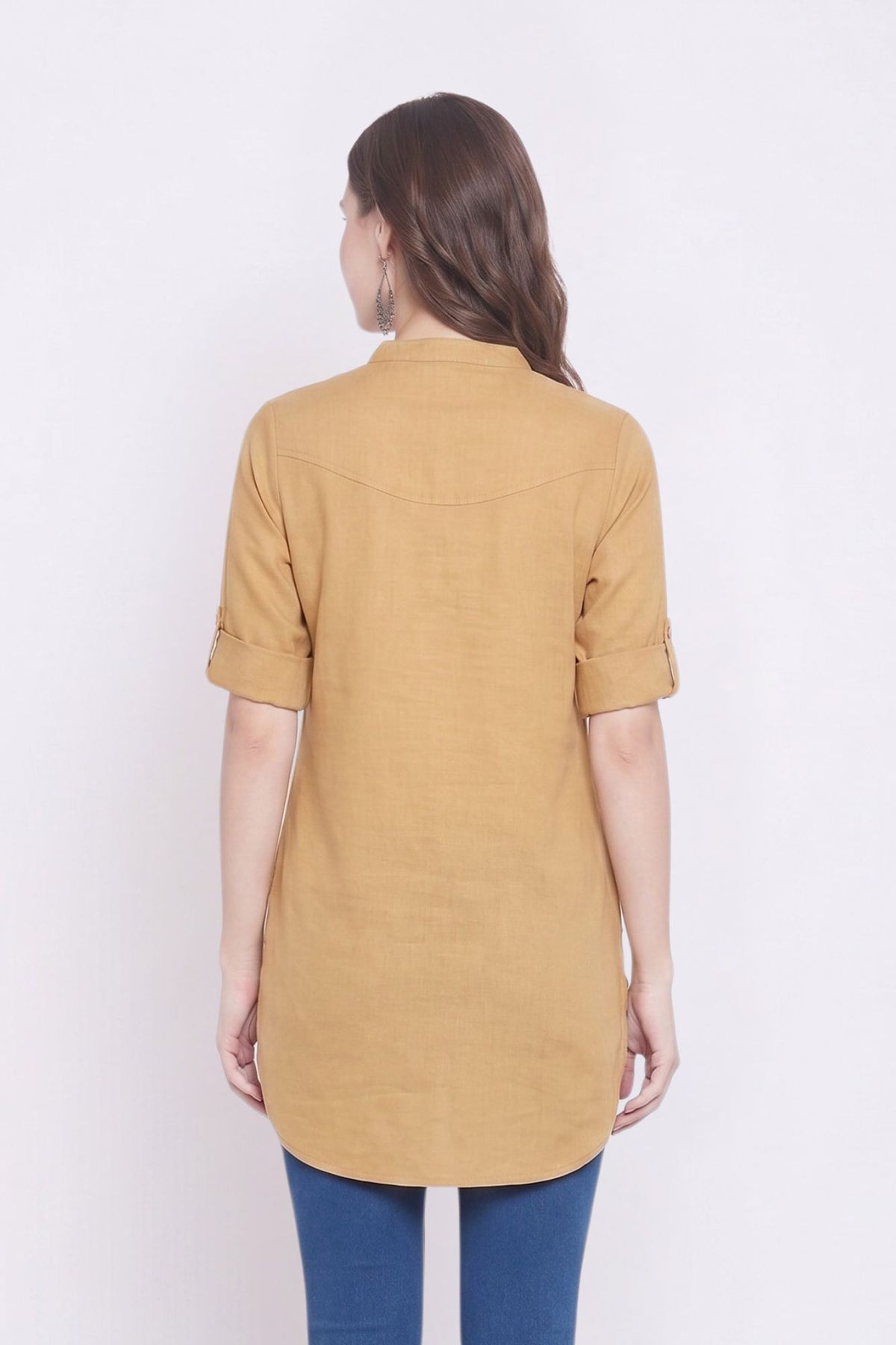 Skin Solid Coloured Short Kurti - 32" Length
