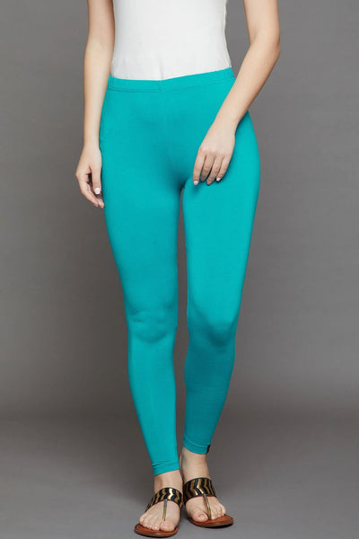 Turquoise Viscose Ankle Legging