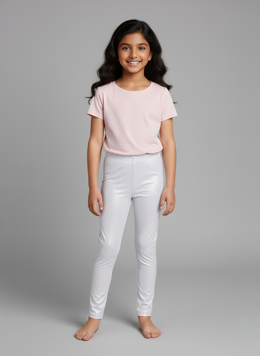 White Shimmer Leggings