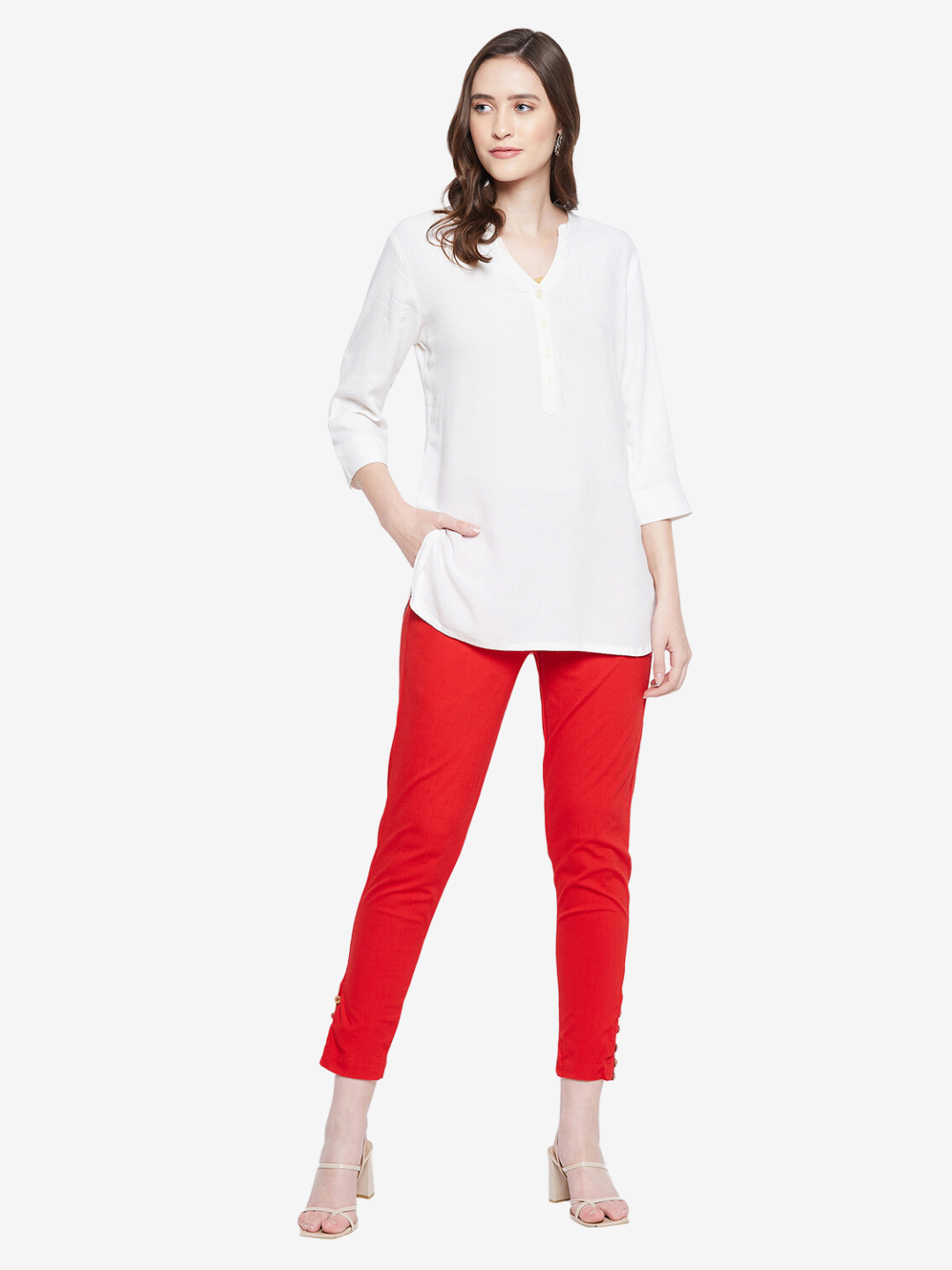 Light Grey Regular Fit Kurti Pant