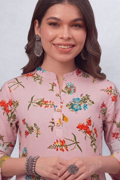 Vintage Floral Printed Kurti