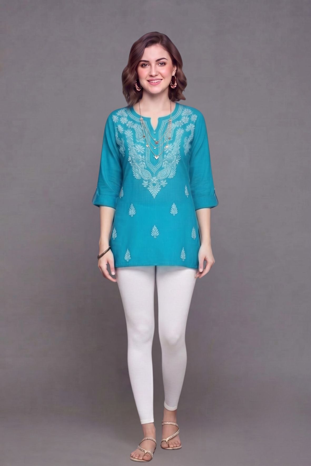 White Viscose Chudidar Leggings