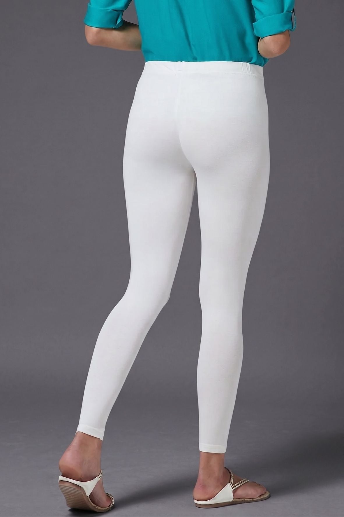White Viscose Ankle Legging