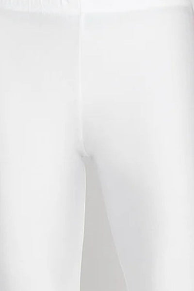 White Metallic Leggings - Chudi Length