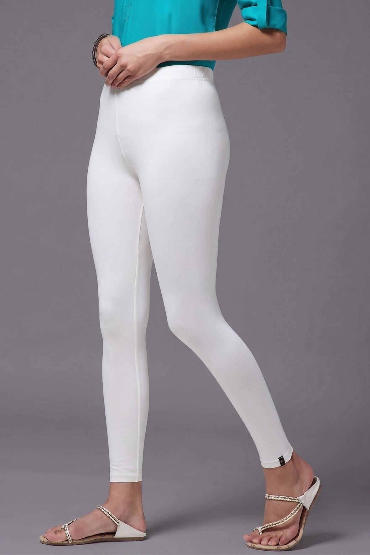 White Viscose Ankle Legging