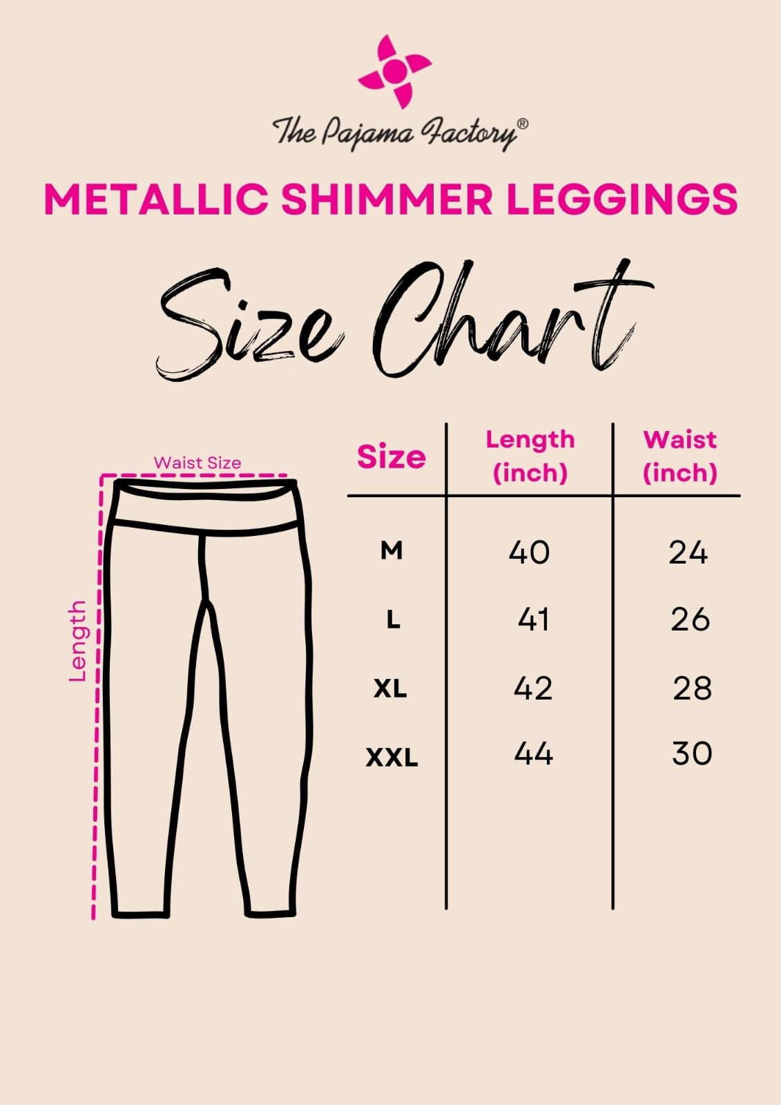 Black Metallic Leggings - Ankle Length