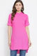 White Solid Coloured Short Kurti - 32" Length