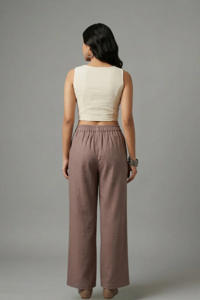 Dark Grey Muslin Palazzo